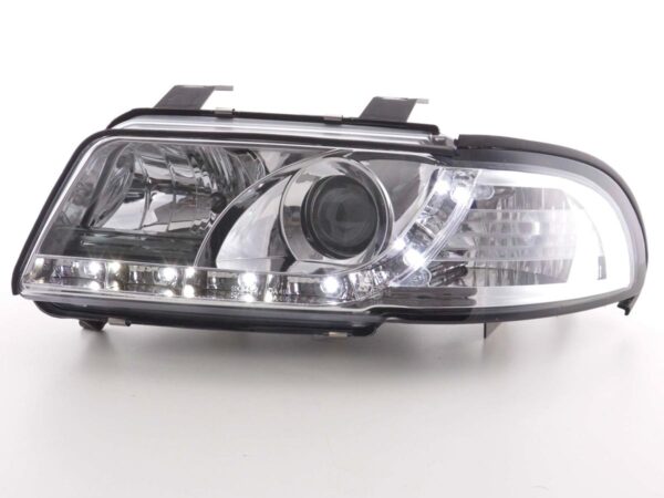 Phare Daylight LED DRL look Audi A4 type B5 99-01 chrome - – Image 2