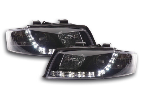 Phare Daylight LED DRL look Audi A4 type 8E 01-04 noir -