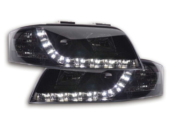 Phare Daylight LED DRL look Audi A6 type 4B 01-04 noir -