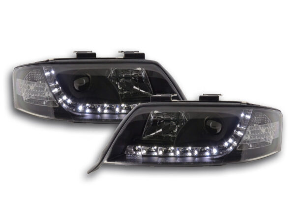 Phare Daylight LED DRL look Audi A6 type 4B 97-01 noir -