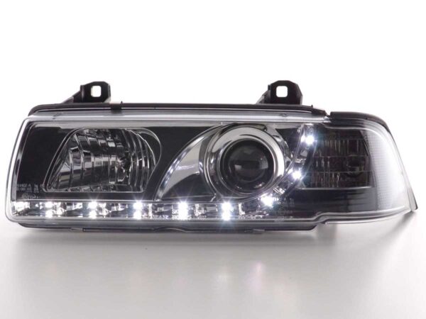 Phare Daylight LED DRL look BMW Série 3 Coupé, Cabrio type E36 92-98 chrome - – Image 2