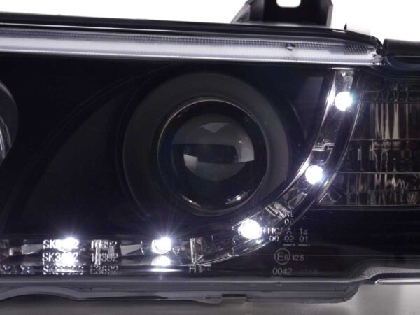 Phare Daylight LED DRL look BMW Série 3 Coupé, Cabrio type E36 92-98 noir - – Image 5
