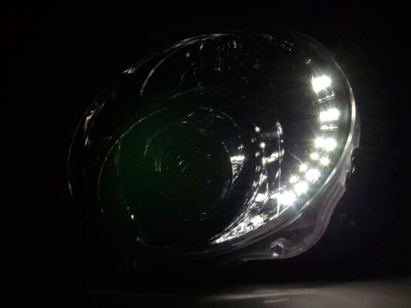 Phare Daylight LED DRL look Fiat 500 07- chromé - – Image 3