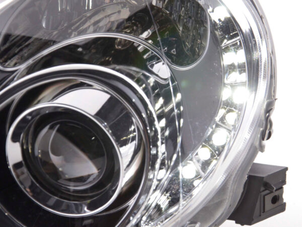 Phare Daylight LED DRL look Fiat 500 07- chromé - – Image 5