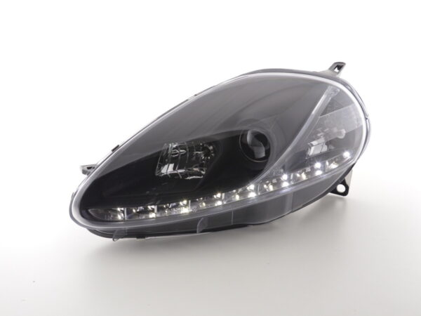 Phare Daylight LED DRL look Fiat Grande Punto type 199 05-08 noir - – Image 2