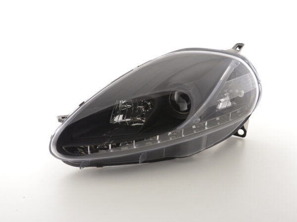 Phare Daylight LED DRL look Fiat Grande Punto type 199 05-08 noir - – Image 4