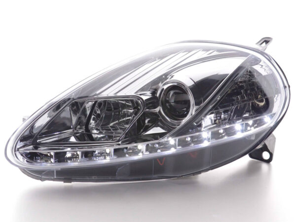 Phare Daylight LED DRL look Fiat Grande Punto type 199 05-08 chrome - – Image 2