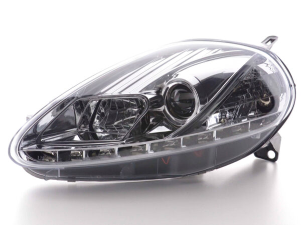 Phare Daylight LED DRL look Fiat Grande Punto type 199 08- chromé - – Image 4