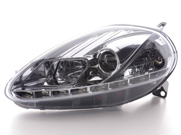 Phare Daylight LED DRL look Fiat Grande Punto type 199 08- chromé - – Image 4