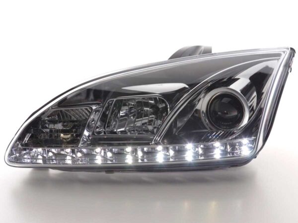 Phare Daylight à LED DRL look Ford Focus 4/5 portes. 05-08 chromé - – Image 2