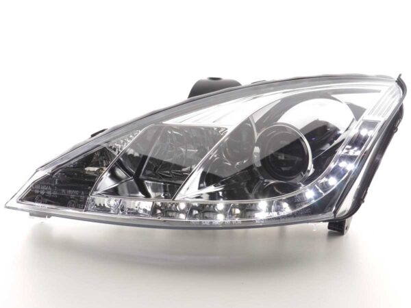 Phare Daylight à LED DRL look Ford Focus 3/4/5 portes. 98-01 chromé - – Image 2