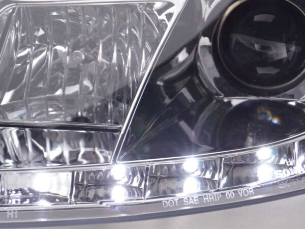 Phare Daylight à LED DRL look Ford Focus 3/4/5 portes. 98-01 chromé - – Image 6