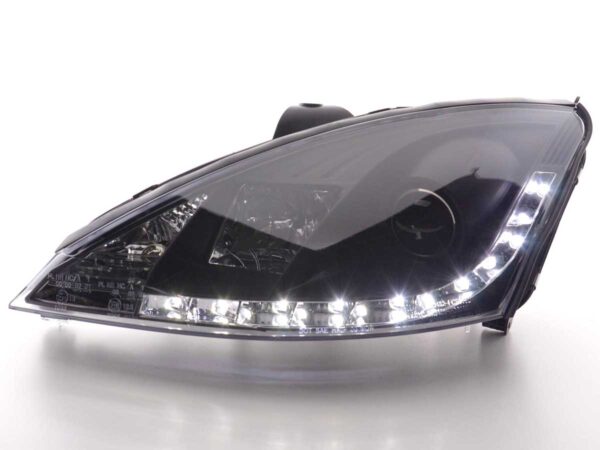 Phare Daylight à LED DRL look Ford Focus 3/4/5 portes. 98-01 noir - – Image 2