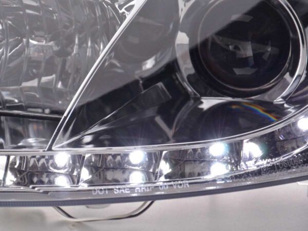 Phare Daylight à LED DRL look Ford Focus 3/4/5 portes. 01-04 chromé - – Image 6