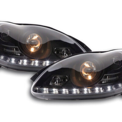 Phare Daylight LED DRL look Mercedes Classe S W220 02-05 noir -