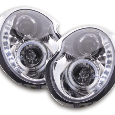 Phare Daylight LED DRL look Mini Cooper type R50 01-06 chrome -