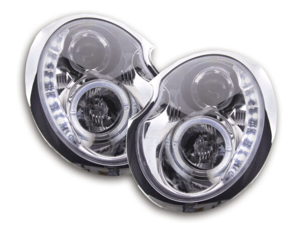 Phare Daylight LED DRL look Mini Cooper type R50 01-06 chrome -