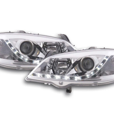 Phare Daylight LED DRL look Opel Astra G 98-03 chrome -