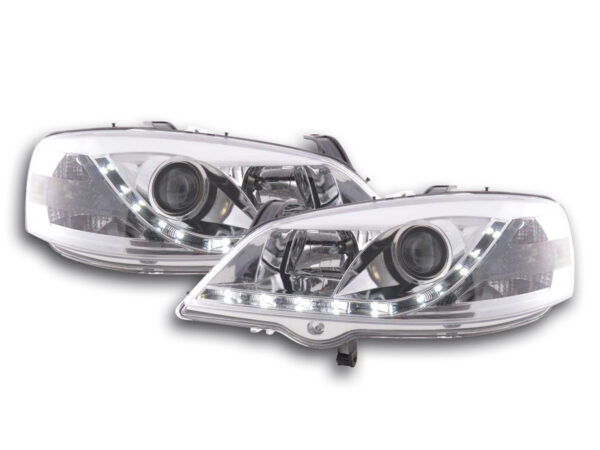 Phare Daylight LED DRL look Opel Astra G 98-03 chrome -