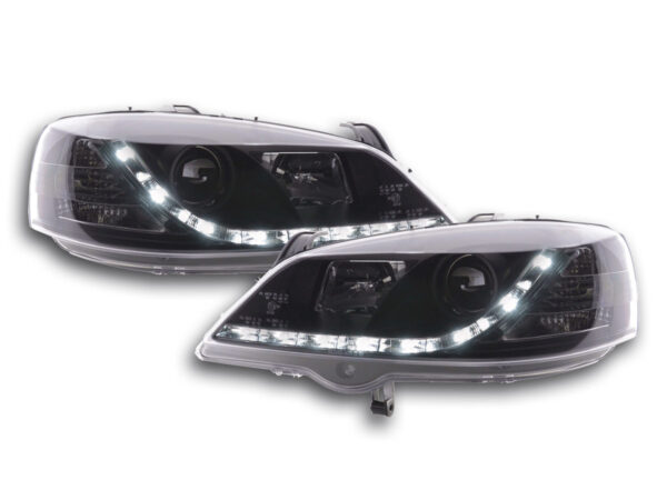 Phares Daylight LED feux de jour Opel Astra G 98-03 noir -