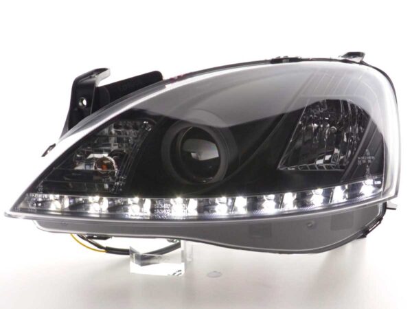 Phare Daylight LED DRL look Opel Corsa C 01-06 noir - – Image 2