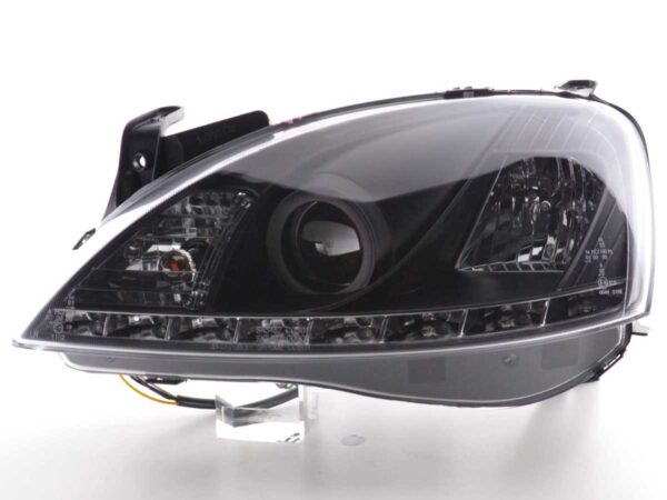 Phare Daylight LED DRL look Opel Corsa C 01-06 noir - – Image 4