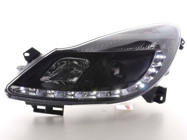Phare Daylight LED DRL look Opel Corsa D 06- noir - – Image 2