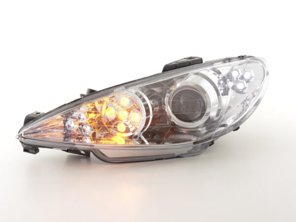 Phare Daylight LED DRL look Peugeot 206 98-05 chrome - – Image 2