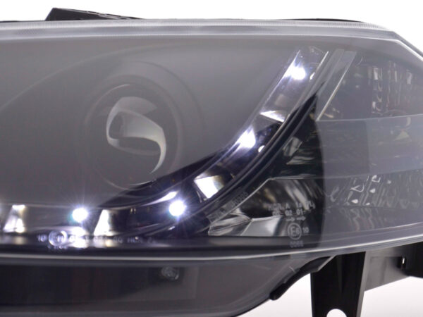 Phare Daylight à LED DRL look Renault Megane 2 3/5 portes. 03-06 noir - – Image 5