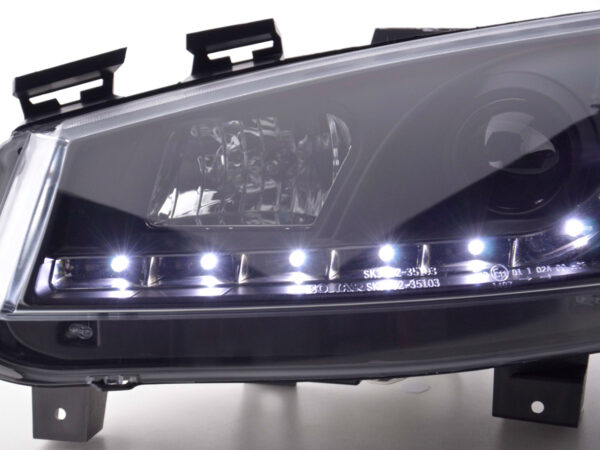 Phare Daylight à LED DRL look Renault Megane 2 3/5 portes. 03-06 noir - – Image 6