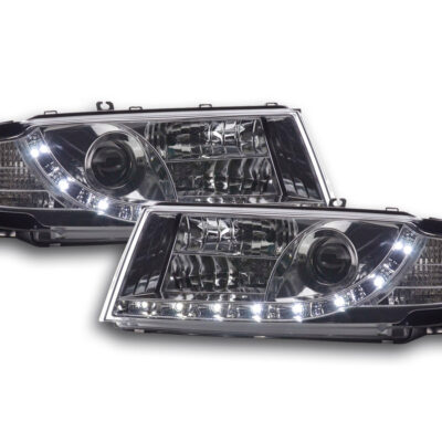 Phare Daylight LED DRL look Skoda Octavia type 1U 01-04 chrome -