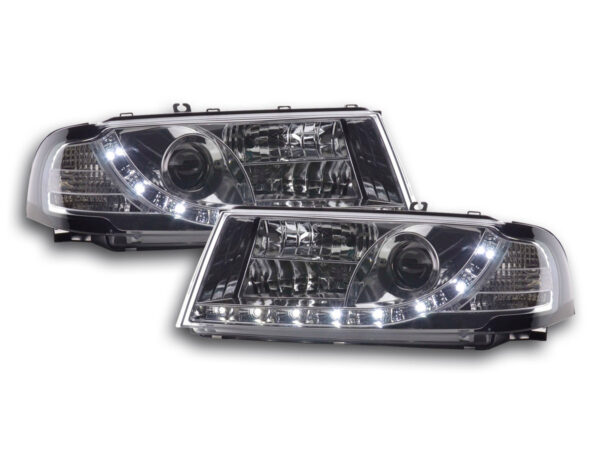 Phare Daylight LED DRL look Skoda Octavia type 1U 01-04 chrome -
