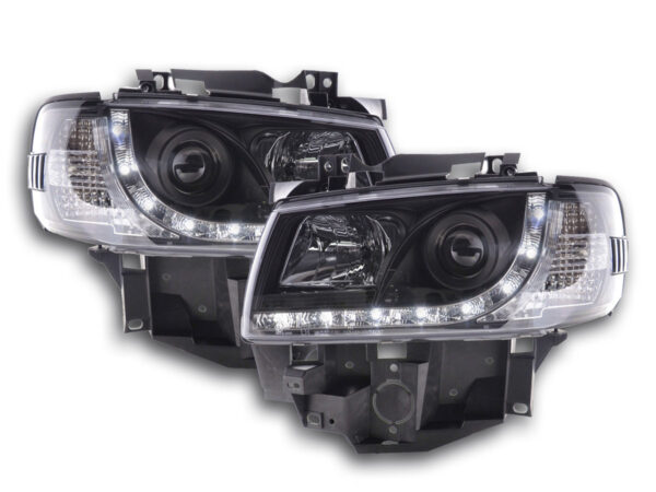 Phare Daylight LED look DRL bus VW type T4 96-03 noir -
