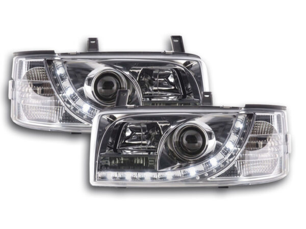 Phare Daylight LED DRL look VW Bus type T4 90-03 chrome -