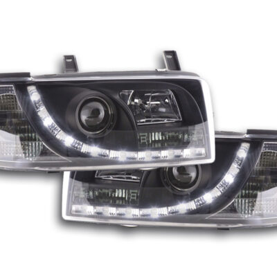 Phares Daylight LED look DRL VW Bus type T4 90-96 noir -