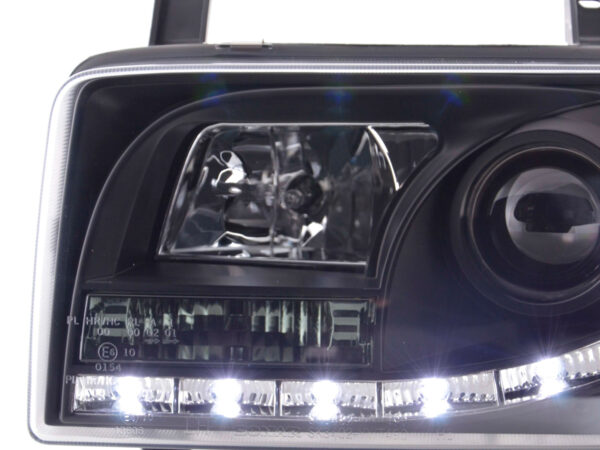 Phares Daylight LED look DRL VW Bus type T4 90-96 noir - – Image 6