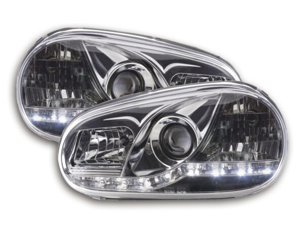 Phare Daylight LED DRL look VW Golf 4 type 1J 98-03 chrome -
