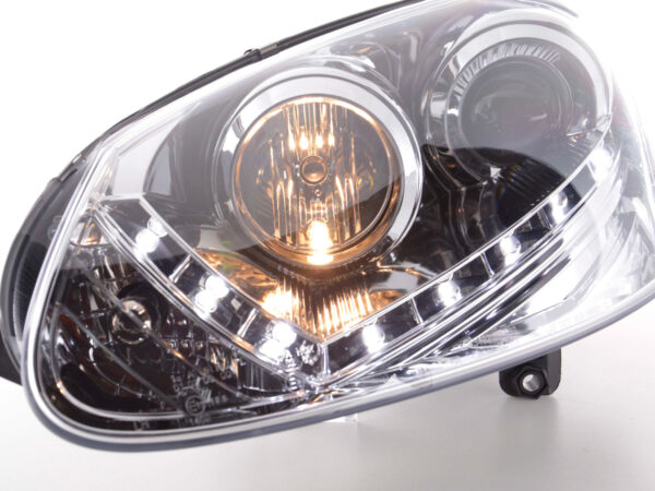 Phare Daylight LED DRL look VW Golf 5 type 1K 03-08 chrome - – Image 6