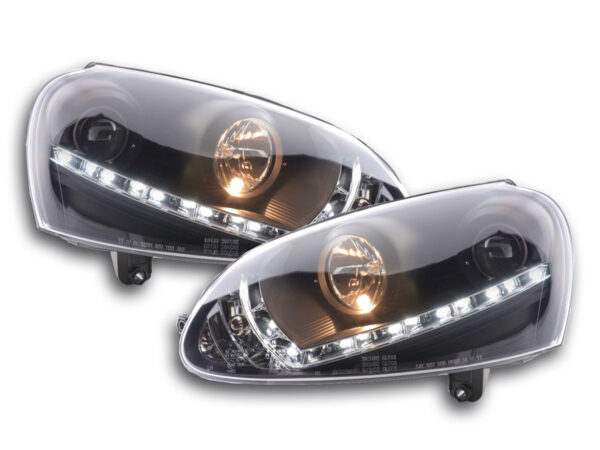 Phare Daylight LED feux de jour VW Golf 5 type 1K 03-08 noir -