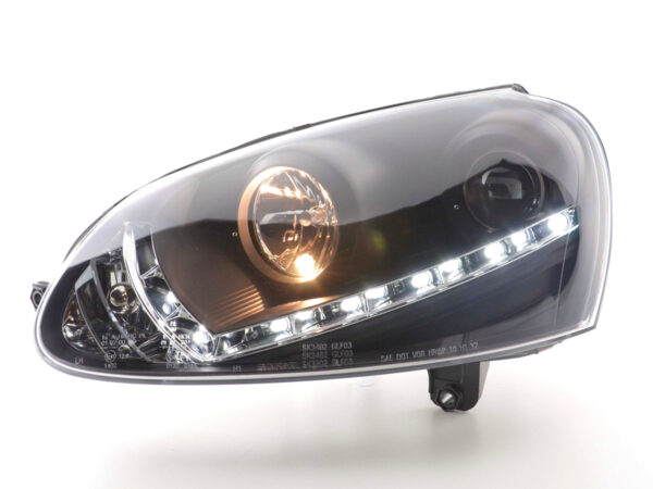 Phare Daylight LED feux de jour VW Golf 5 type 1K 03-08 noir - – Image 2
