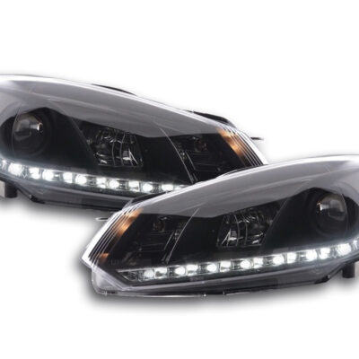 Phare Daylight LED feux de jour VW Golf 6 type 1K 08- noir -