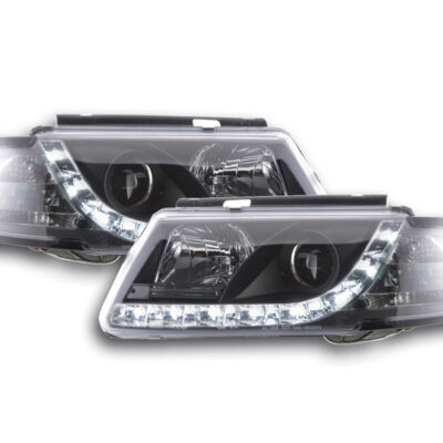 Kit de phares Daylight LED feux de jour VW Passat type 3B 97-00 noir -