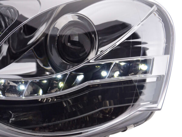 Phare Daylight LED DRL look VW Polo type 9N3 05-09 chrome - – Image 5