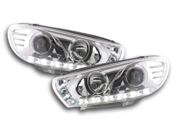 Phares Daylight LED feux de jour VW Scirocco 3 type 13 chrome -