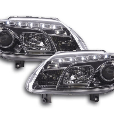 Phares Daylight LED DRL look VW Touran Type 1T / VW Caddy Type 2K 03- chrome -