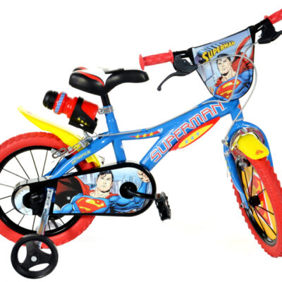 Children bikes Superman 14 Pouces 24 cm Garçon Frein à serrer Bleu/Rouge - Dino