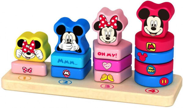Educational toys Jeu de comptage et d'empilage en bois Mickey & Minnie Mouse 15 pièces - Tooky Toy – Image 2