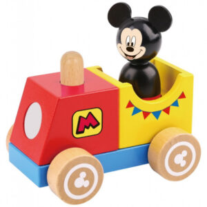 Toy vehicles Mickey Mouse Train en bois 18 mois 2 pièces - Tooky Toy