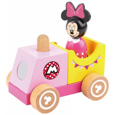 Toy vehicles Train en bois Minnie Mouse 18 mois 2 pièces - Tooky Toy