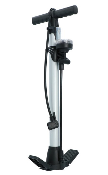 Bicycle pumps Pompe à vélo Manomètre 52 cm Dunlop, Presta, Schrader Valve Silver - Dresco